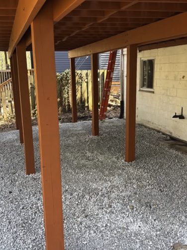 Under-Deck Gravel after Samscaped